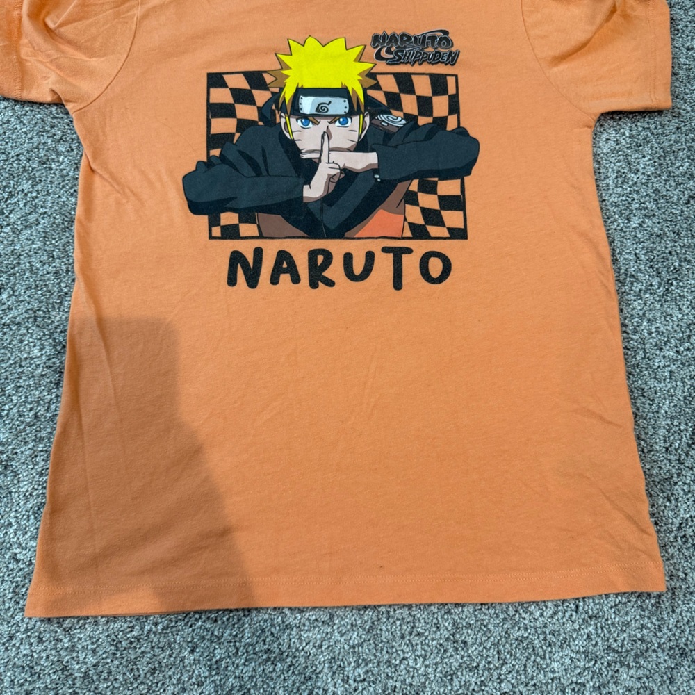 Orange Naruto Graphic T-Shirt YXL